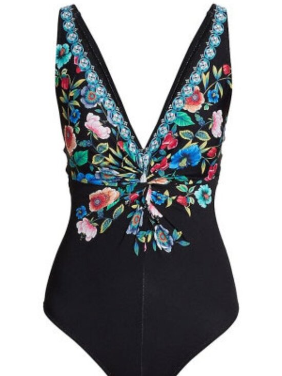 Johnny Was Other - Johnny Was Evening Palace Twisted One-Piece Swimsuit